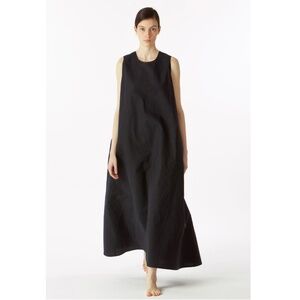 SOFIE D'HOORE Dao Coze Cotton Long Dress in Midnight Black Size 36